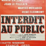 Affiche de la pièce "Interdit au public"