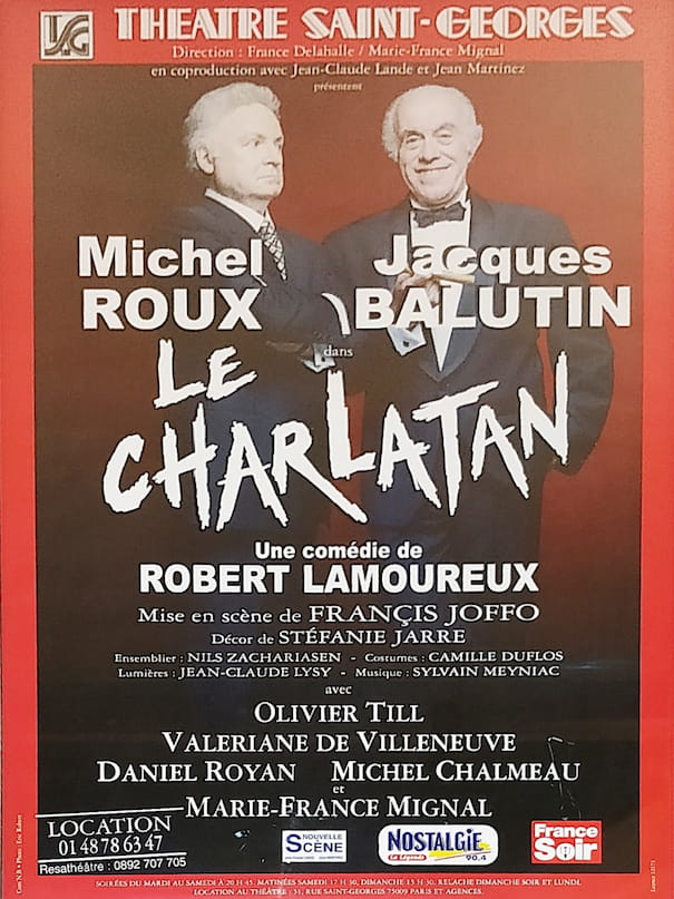 Affiche de la pièce "Le Charlatan"