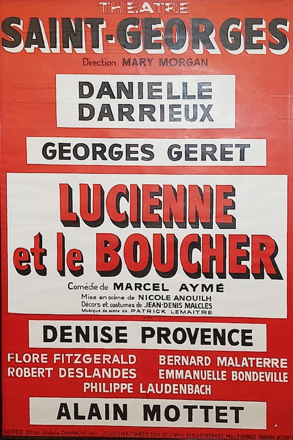 Affiche de la pièce "Lucienne et le boucher"