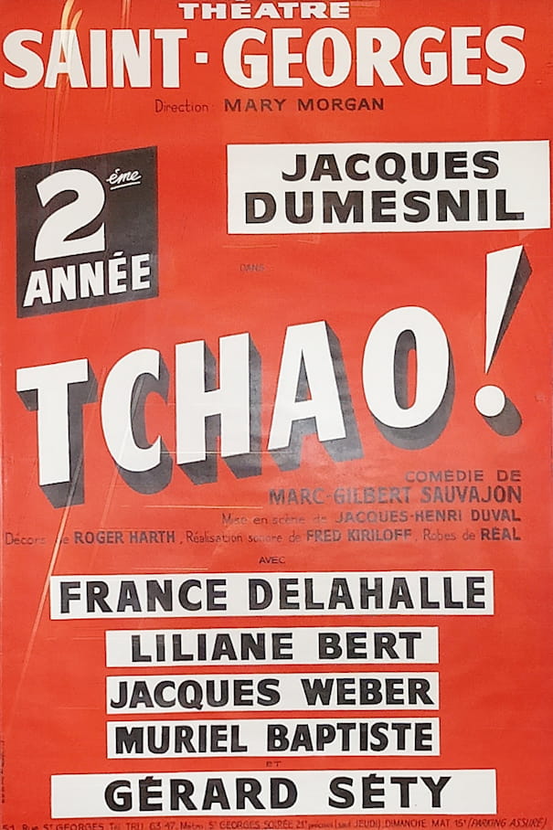 Affiche de la pièce "Tchao!" 2e année